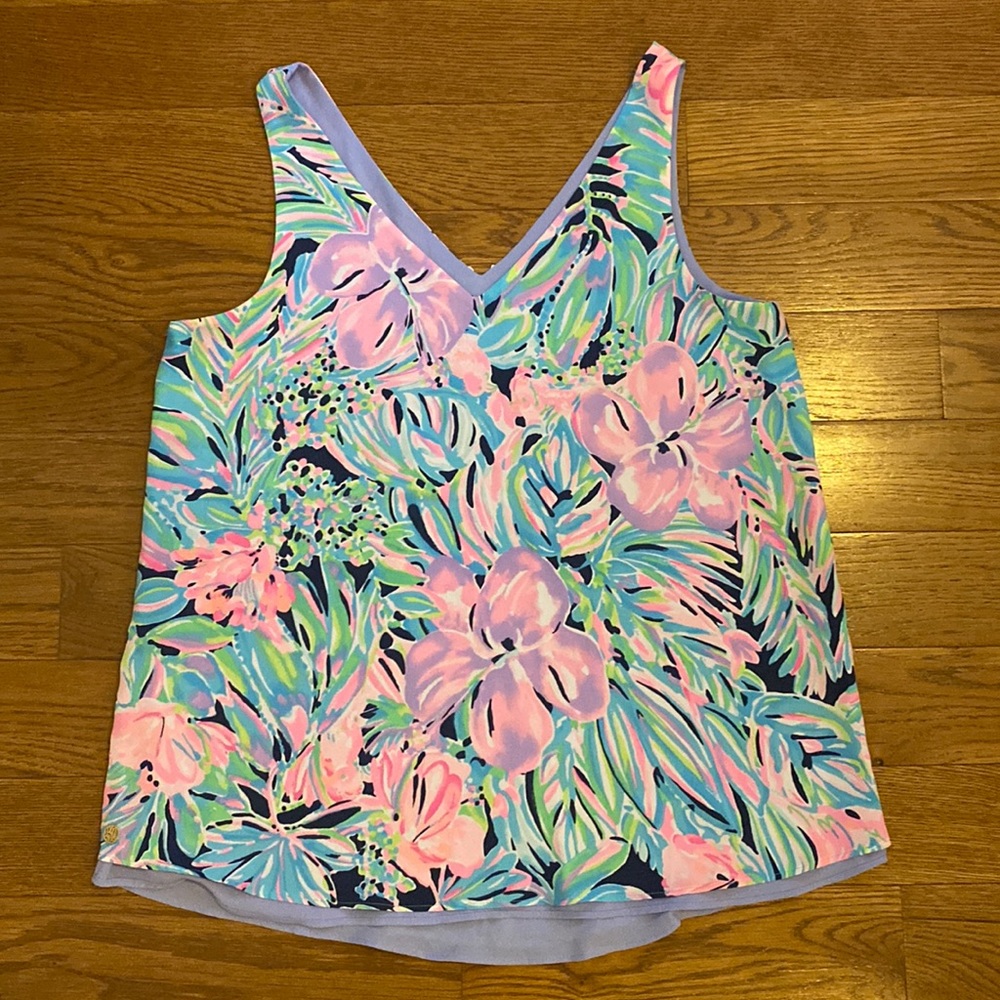 Lilly Pulitzer Florin sleeveless vneck, reversible